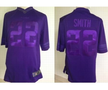 nike nfl jerseys minnesota vikings #22 smith purple[drenched limited]