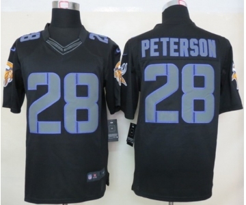 nike nfl jerseys minnesota vikings #28 peterson black[new nike impact limited]