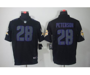 nike nfl jerseys minnesota vikings #28 peterson black[nike impact limited]