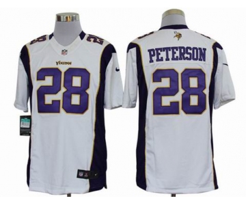 nike nfl jerseys minnesota vikings #28 peterson white[nike limited]