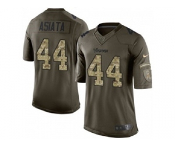 nike nfl jerseys minnesota vikings #44 asiata army green[nike Limited Salute To Service][asiata]