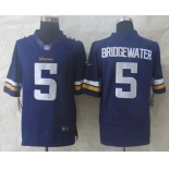 nike nfl jerseys minnesota vikings #5 bridgewater purple[nike limited][bridgewater]