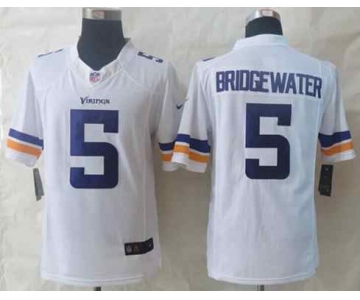 nike nfl jerseys minnesota vikings #5 bridgewater white[nike limited][bridgewater]