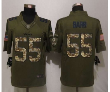 nike nfl jerseys minnesota vikings #55 barr army green[nike Limited Salute To Service]