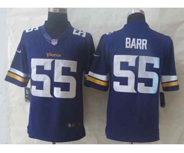 nike nfl jerseys minnesota vikings #55 barr purple[nike limited]