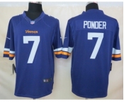 nike nfl jerseys minnesota vikings #7 christian ponder purple[new nike limited]