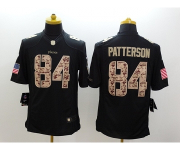 nike nfl jerseys minnesota vikings #84 patterson black[salute to service limited]