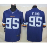 nike nfl jerseys minnesota vikings #95 floyd purple[new nike limited]