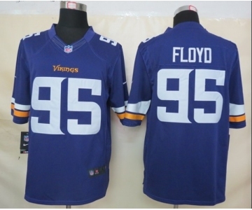 nike nfl jerseys minnesota vikings #95 floyd purple[new nike limited]