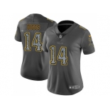 Women Nike Minnesota Vikings #14 Stefon Diggs Gray Static NFL Vapor Untouchable Limited Jersey