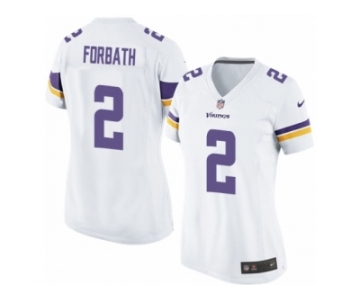 Women Nike Minnesota Vikings #2 Kai Forbath Game White NFL Jersey