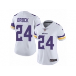 Women Nike Minnesota Vikings #24 Tramaine Brock White Vapor Untouchable Limited Player NFL Jersey