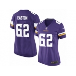 Women Nike Minnesota Vikings #62 Nick Easton Game Purple Team Color NFL Jersey