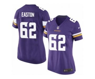 Women Nike Minnesota Vikings #62 Nick Easton Game Purple Team Color NFL Jersey