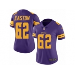 Women Nike Minnesota Vikings #62 Nick Easton Limited Purple Rush Vapor Untouchable NFL Jersey