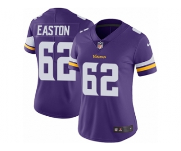 Women Nike Minnesota Vikings #62 Nick Easton Purple Team Color Vapor Untouchable Limited Player NFL Jersey