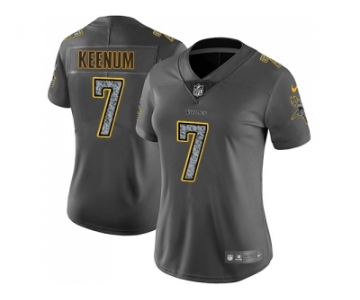 Women Nike Minnesota Vikings #7 Case Keenum Gray Static NFL Vapor Untouchable Limited Jersey