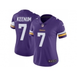 Women Nike Minnesota Vikings #7 Case Keenum Purple Team Color Stitched NFL Vapor Untouchable Limited Jersey