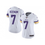 Women Nike Minnesota Vikings #7 Case Keenum White Stitched NFL Vapor Untouchable Limited Jersey