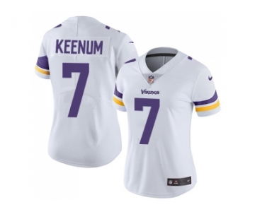 Women Nike Minnesota Vikings #7 Case Keenum White Stitched NFL Vapor Untouchable Limited Jersey