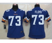 Women Nike Minnesota Vikings #73 Sharrif Floyd Purple Team Color Stitched NFL Limited Jersey