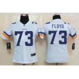 Women Nike Minnesota Vikings #73 Sharrif Floyd White Stitched NFL Limited Jersey