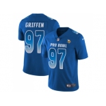 Women Nike Minnesota Vikings #97 Everson Griffen Royal Stitched NFL Limited NFC 2018 Pro Bowl Jersey