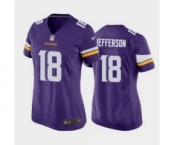 Women's Minnesota Vikings #18 Justin Jefferson Purple game jersey