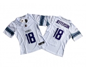 Women's Minnesota Vikings #18 Justin Jefferson White 2024 F.U.S.E Winter Warrior Limited Jersey