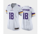 Women's Minnesota Vikings #18 Justin Jefferson White game jersey