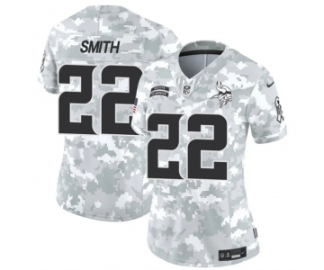 Women's Minnesota Vikings #22 Harrison Smith 2024 F.U.S.E Arctic Camo Salute To Service Limited Stitched Jersey