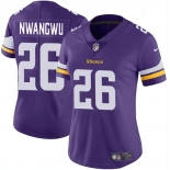 Women's Minnesota Vikings #26 Kene Nwangwu Purple Vapor Untouchable Limited Jersey