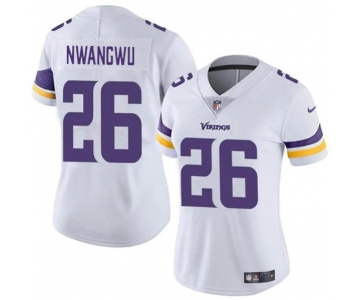 Women's Minnesota Vikings #26 Kene Nwangwu White Vapor Untouchable Limited Jersey