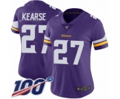 Women's Minnesota Vikings #27 Jayron Kearse Purple Team Color Vapor Untouchable Limited Player 100th Season Football Jersey