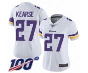 Women's Minnesota Vikings #27 Jayron Kearse White Vapor Untouchable Limited Player 100th Season Football Jersey