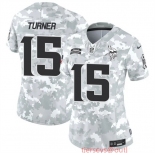 Women's Minnesota Vikings #33 Aaron Jones 2024 F.U.S.E Arctic Camo Salute To Service Limited Stitched Jersey