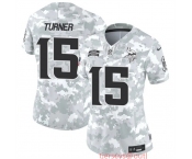 Women's Minnesota Vikings #33 Aaron Jones 2024 F.U.S.E Arctic Camo Salute To Service Limited Stitched Jersey