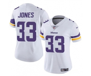 Women's Minnesota Vikings #33 Aaron Jones White Vapor Untouchable Limited Football Stitched Jersey