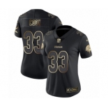 Women's Minnesota Vikings #33 Dalvin Cook Black Gold Vapor Untouchable Limited Football Jersey