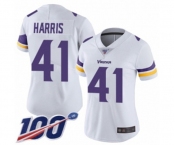 Women's Minnesota Vikings #41 Anthony Harris White Vapor Untouchable Limited Player 100th Season Football Jersey