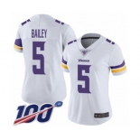 Women's Minnesota Vikings #5 Dan Bailey White Vapor Untouchable Limited Player 100th Season Football Jersey