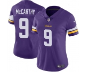 Women's Minnesota Vikings #9 J.J. McCarthy Purple 2024 Draft Vapor Football Stitched Jersey