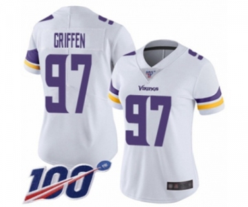 Women's Minnesota Vikings #97 Everson Griffen White Vapor Untouchable Limited Player 100th Season Football Jersey