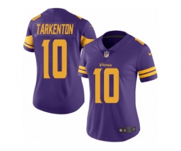 Women's Nike Minnesota Vikings #10 Fran Tarkenton Limited Purple Rush NFL Jersey