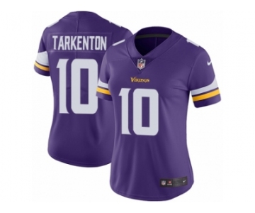 Women's Nike Minnesota Vikings #10 Fran Tarkenton Vapor Untouchable Limited Purple Team Color NFL Jersey