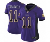 Women's Nike Minnesota Vikings #11 Laquon Treadwell Limited Purple Rush Drift Fashion NFL Jersey