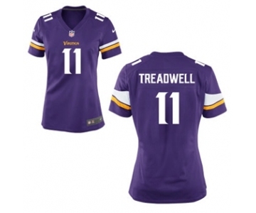 Women's Nike Minnesota Vikings #11 Laquon Treadwell Purple Team Color NFL Jersey