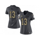 Women's Nike Minnesota Vikings #13 Shaun Hill Limited Black 2016 Salute to Service NFL Jersey