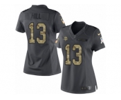 Women's Nike Minnesota Vikings #13 Shaun Hill Limited Black 2016 Salute to Service NFL Jersey