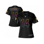 Women's Nike Minnesota Vikings #14 Stefon Diggs Game Black Fashion NFL Jersey